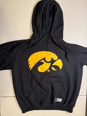 Iowa Hawkeyes Mens XL Hoodie Sweatshirt Black Herky Logo Gameday Fleece